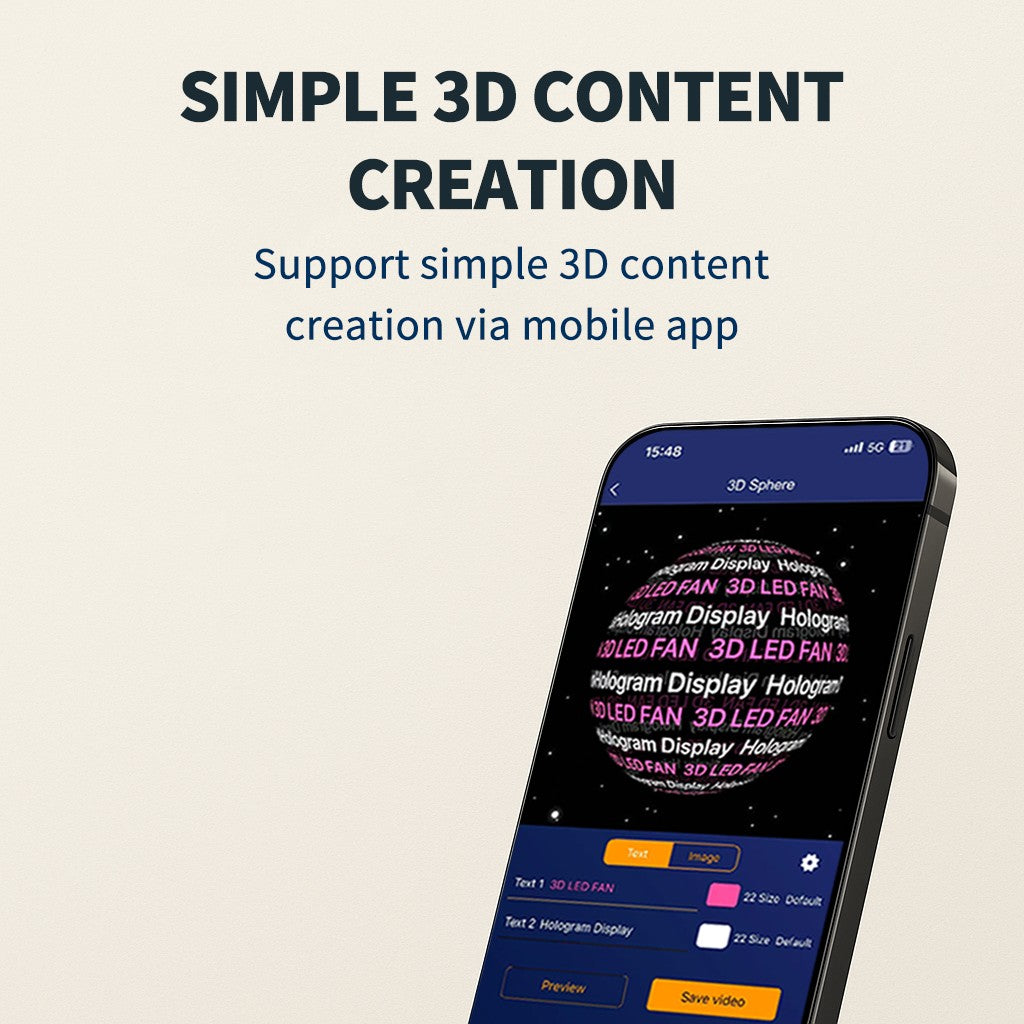 39.3 inch Large 3D Holographic Fan Display LED Advertising Machine Digital Video Player for Exhibition Promotion Signage