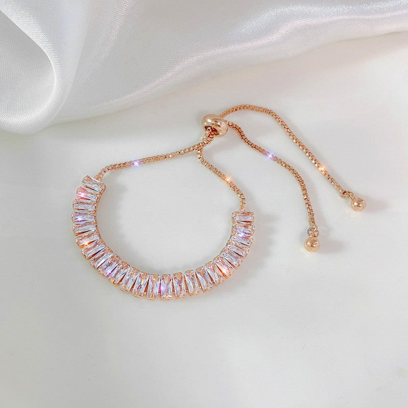 Pulseira de aço inoxidável cheia de strass para mulheres 2022, nova, designer, luxuosa, brilhante, zircônia, ajustável, joia, presente