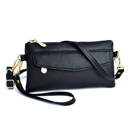 Portable Wallet PU Leather Hangbag Female Long Clutch Purses Coin Pocket Ladies Single Shoulder Crossbody Bag Money Bag
