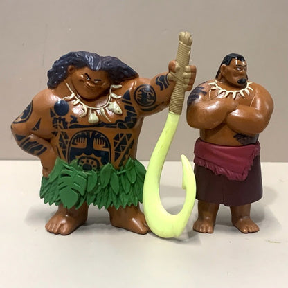 Lot 10pcs/Set  5-8CM Disney Moana Princess Moana Cheif Tui Maui Grandma Tala Pua Pig Rooster Kakamora Action Figures Decoration