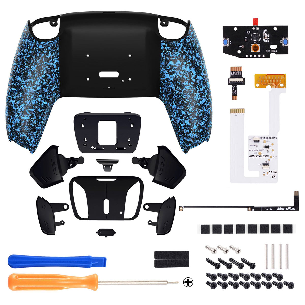 eXtremeRate Programable RISE4 V3 Remap Kit for ps5 Controller BDM-030/040/050, Upgrade Board & Redesigned Back Shell & Buttons