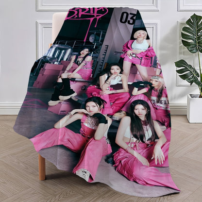 Kpop Girl B-Babymonster Drip Blanket Soft Plush Nap Sofa rug for Living Room Warm Office Bedroom Birthday Home Travel Kid Gifts