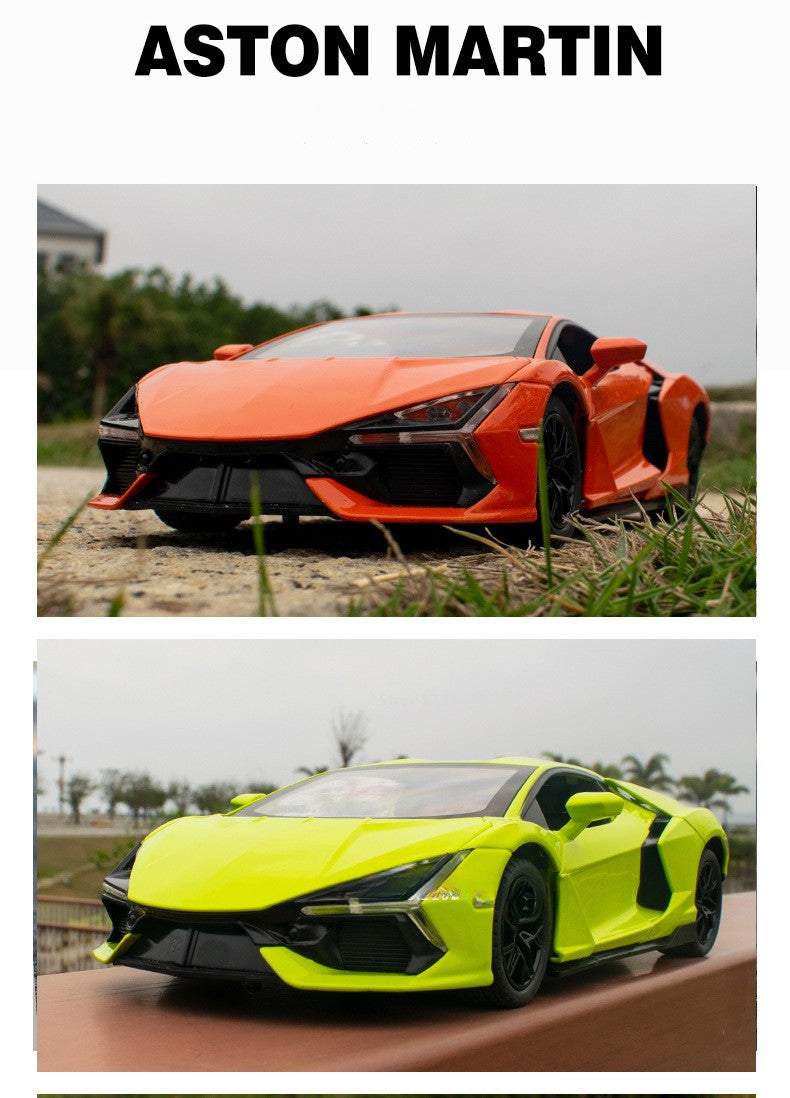 Miniatura 1:24 Lamborghini Revuelto Modelo Liga Carro Esportivo Diecast Brinquedo Portas Abertas com Recuo e Spray Veículos de Presente para Crianças