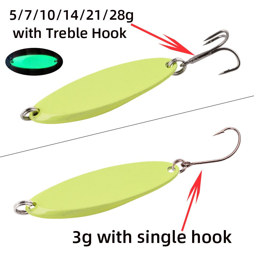 1PCS 3g-28g Metal Spinner Spoon Trout Fishing Lure Hard Bait Sequins Noise Paillette Artificial Bait Small Hard Sequins Spinner