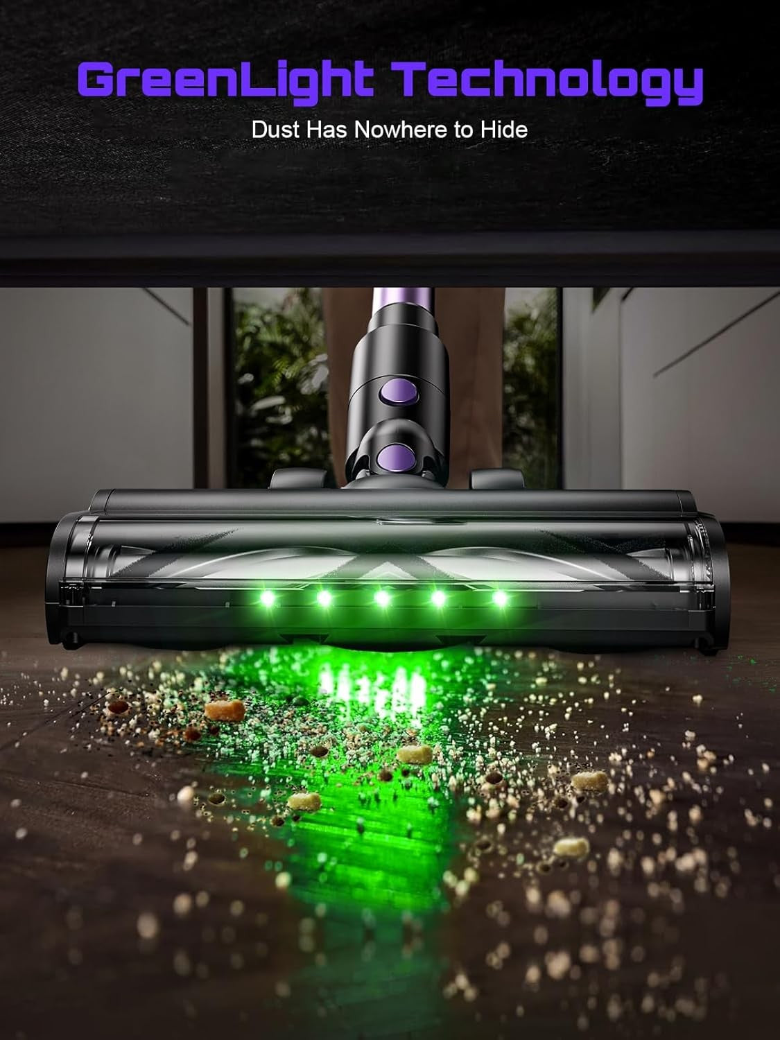 Cordless Vacuum Cleaner, 40Kpa/500W/45min 10 in 1 Powerful Stick Lightweight Vacuum Cleaner for Home Pet Hair/Hard Floor/Carpet