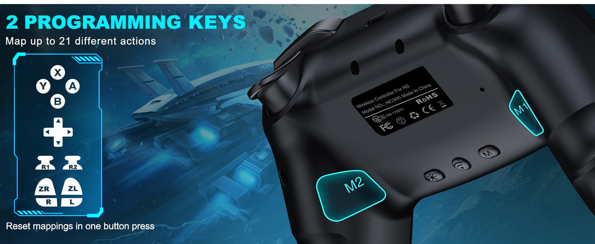 BEBONCOOL Wireless Controller for Switch 2 with Joystick Double Vibration Compatible for Switch OLED/Lite Switch Remote Gamepad