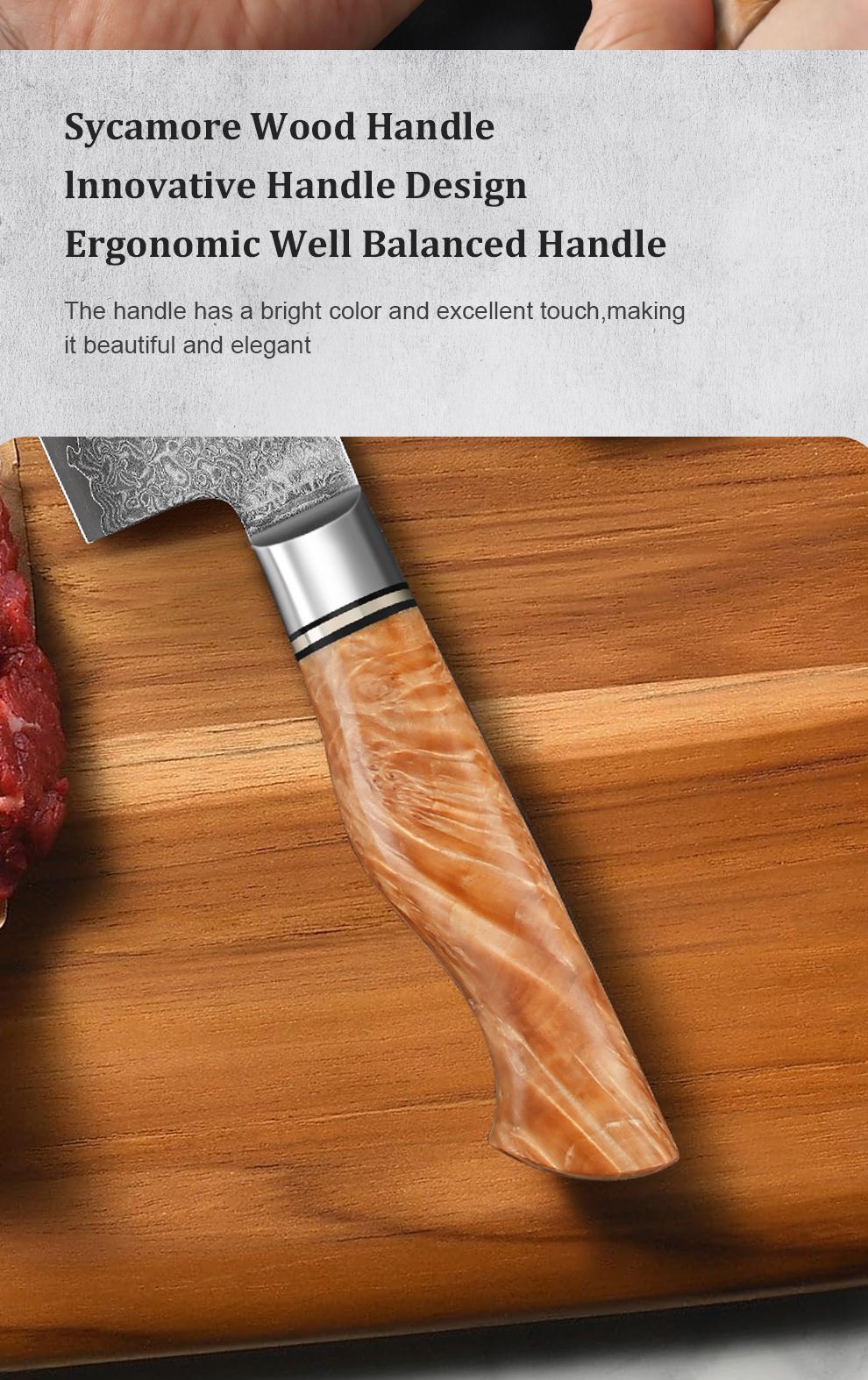 8 Inch Chef Knife 67-layers Damascus VG10 Steel Kitchen Knife Pro Cleaver Kitchen Sharp Knife