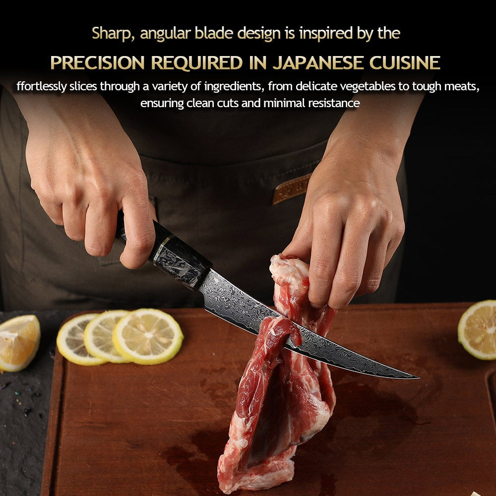 Professional 67-layer Damascus Japanese Kitchen Nakiri Gyuto Chef bread boning Knife Set Home kitchen tool with Carbon Fiber HD