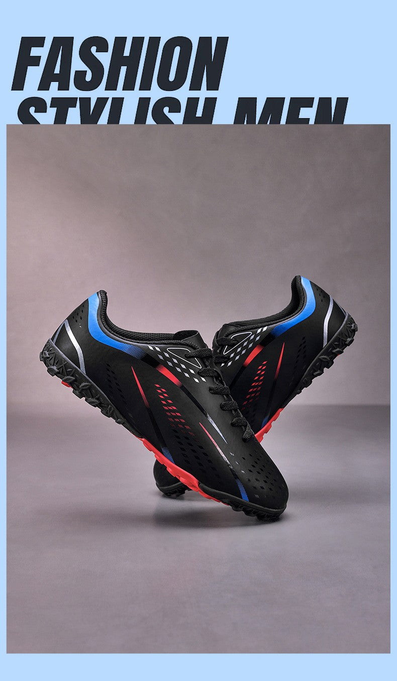 Men Indoor Football Field Boots Fast Non-Slip Football Shoes Training TF Soccer Shoes Society Cleats Sneaker Professional Unisex