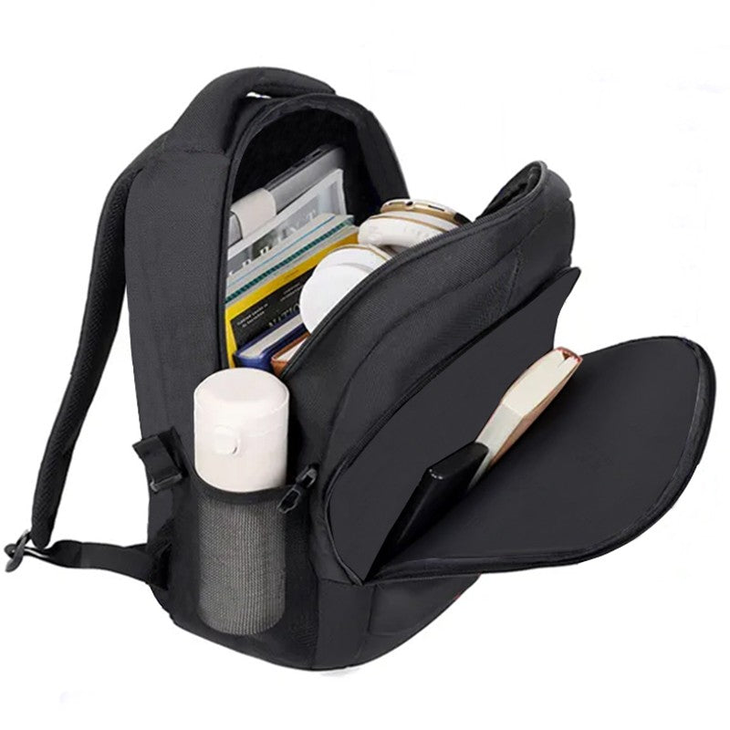 Neutral brand men's and women's business backpack suitable for students' school bags, with USB port and nylon material.