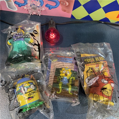 Desenho animado Os Simpsons Homer J Marge Bart Lisa Maggie Krusty o Palhaço Boneco de Ação Decoração de Mesa Brinquedo Colecionável Presente Infantil
