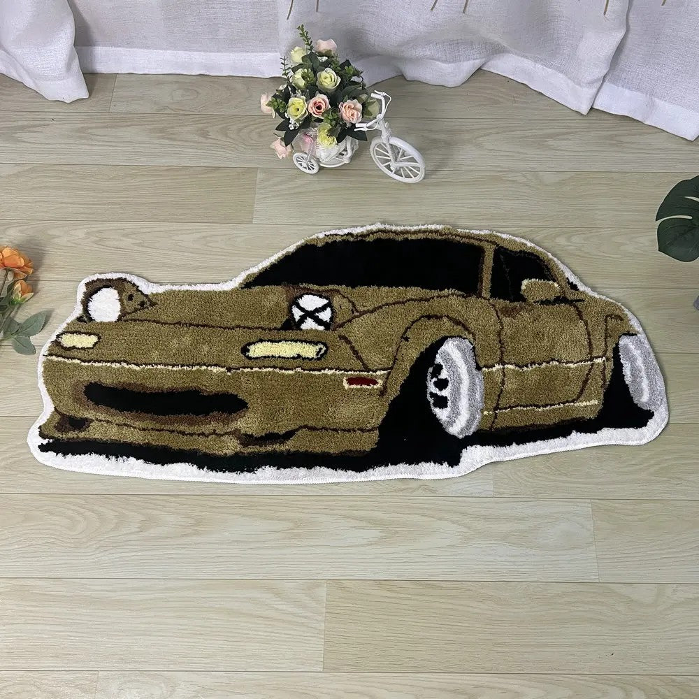 VIKAMA Cold White Car Carpet Digital Printing Technology Simple Home Decor Children's Play Cushion Bedroom Soft Plush Carpet