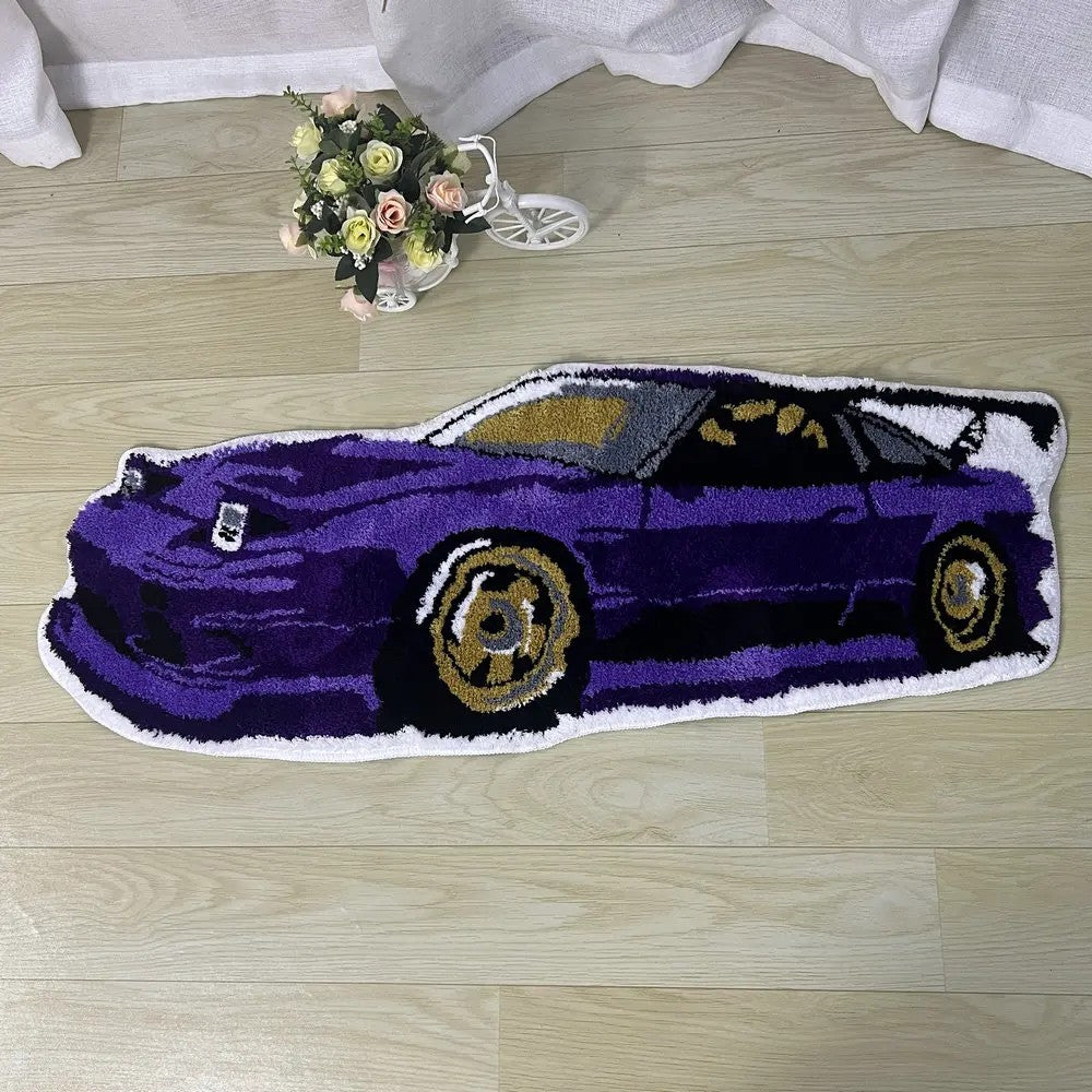 VIKAMA Cold White Car Carpet Digital Printing Technology Simple Home Decor Children's Play Cushion Bedroom Soft Plush Carpet