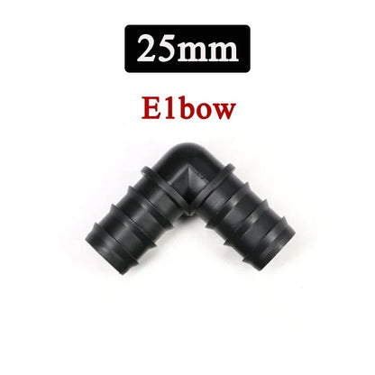 2/5/10pçs Estufa PE Tubo 16 20 25 mm Conector em T Cotovelo Reto Plugue Conexão para Tubo de Irrigação Acessórios de Micro Irrigação