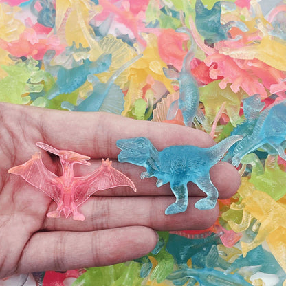10-100PC Mini Glow-in-the-Dark Dinosaurs for Birthday Party Baby Shower Celebration Carnival Party Favors Gift Bag Filler Prizes