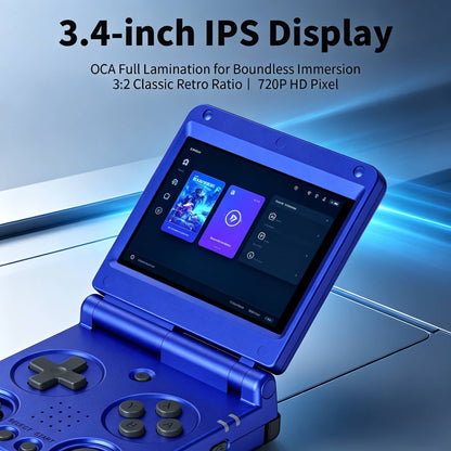 RG34XXSP ANBERNIC Flip Retro Handheld Game Console 3.4 Inch  Screen H700 Pocket Game Player Support PSP PS1 GBA NDS Arcade