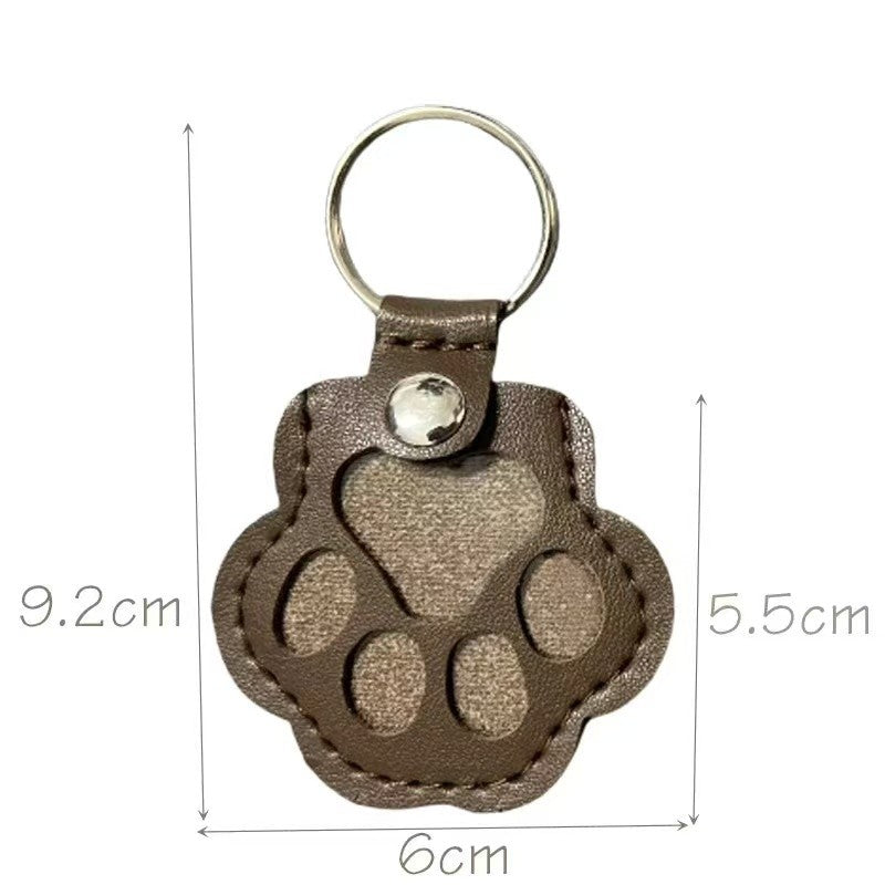 Chaveiro de Couro para Lembranças de Pelo de Pet, Medalhão Memorial para Guardar Pelo de Cão ou Gato, Lindo Presente de Luto por Pet, Chaveiro de Bolsa de Lembrança