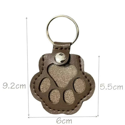 Chaveiro de Couro para Lembranças de Pelo de Pet, Medalhão Memorial para Guardar Pelo de Cão ou Gato, Lindo Presente de Luto por Pet, Chaveiro de Bolsa de Lembrança