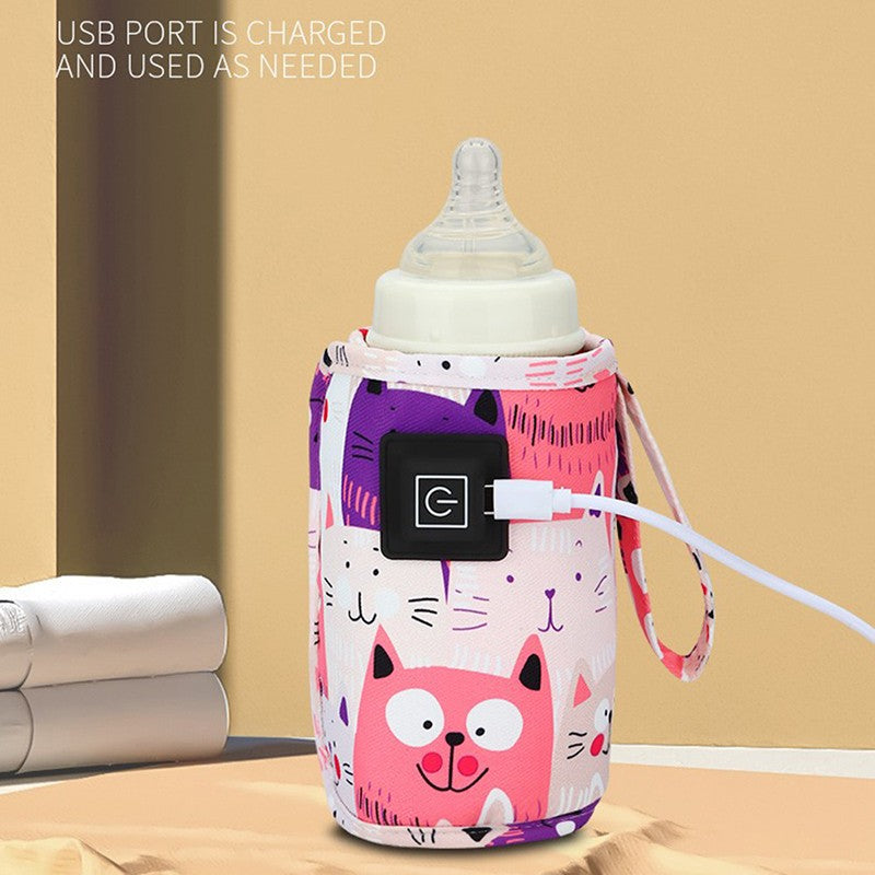 USB Milk Water Warmer Travel Stroller Insulated Bag Baby Nursing Bottle Heater Newborn Infant Portable Bottle Feeding Warmers