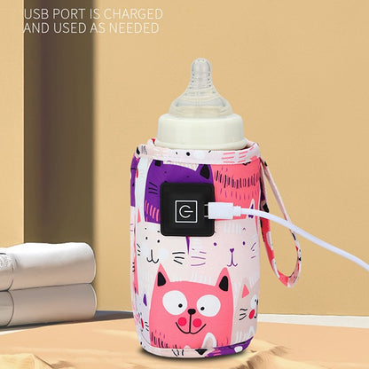 USB Milk Water Warmer Travel Stroller Insulated Bag Baby Nursing Bottle Heater Newborn Infant Portable Bottle Feeding Warmers