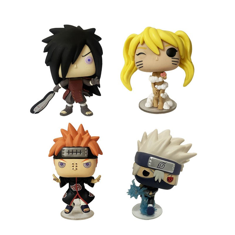 10cm Naruto UZUMAKI Madara Reanimation Kakashi HATAKE PAIN Boneco de Ação Anime Multicolorido Padrão Brinquedos de Ação em Caixa
