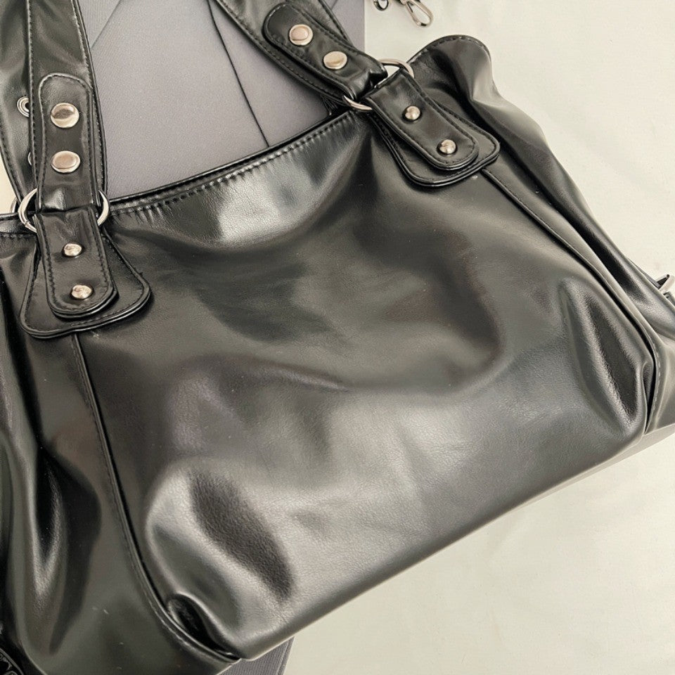Retro Brand Roomy Shoulder Bag Female Luxury Solid Color Classic Crossbody Bag Large Capacity Style Soft PU Leather Tote Bag