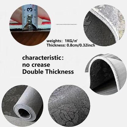 VIKAMA Upgraded Material Personalized Creative Dollar Simulated Money Carpet Living Room Bedroom Kitchen Bathroom Art Rug Mat