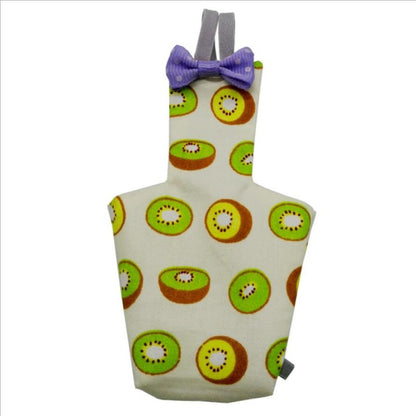 Fralda para Papagaio com Gravata Borboleta, Adorável, Colorida, Estampa de Frutas e Floral para Calopsitas, Pombos, Pássaros de Estimação Pequenos, Médios e Grandes, Roupa de Voo Lavável