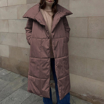 New Winter Women's Large Quilt Cotton Clothes Fashion Loose Long Overcoat Warm Cotton Jacket Female Cold Padded Jacket ?? ????