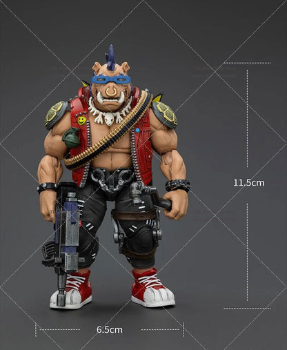 Original JOYTOY TMNT 1/18 Coleção Rocksteady&Beebop Conjunto Completo Boneco de Ação Soldado 11.5cm