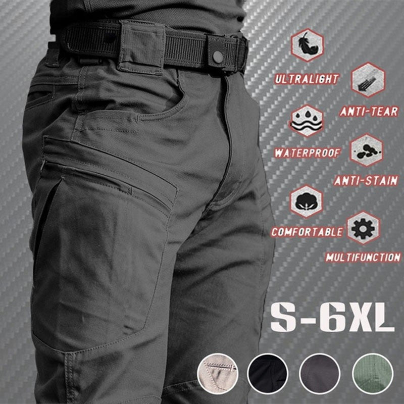 Calça Cargo Tática Masculina de Verão Leve Casual Impermeável Calça Casual Resistente ao Desgaste Multibolsos para Caminhada ao Ar Livre