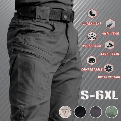 Calça Cargo Tática Masculina de Verão Leve Casual Impermeável Calça Casual Resistente ao Desgaste Multibolsos para Caminhada ao Ar Livre