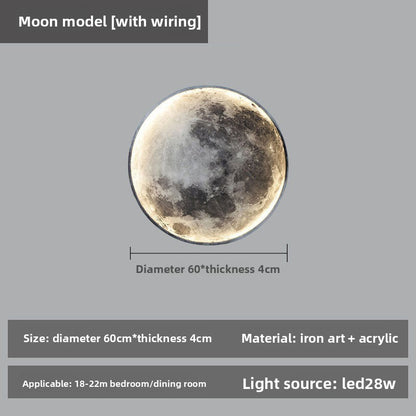Modern LED Lunar Wall Lamp, Planetary Elegant Design Ceiling Lamp for Bedroom, Living Room Decor