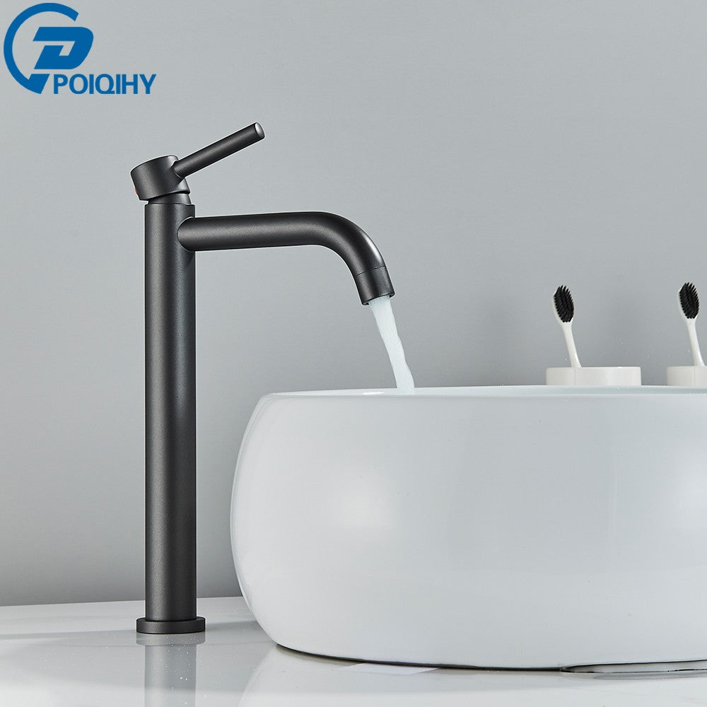 Black Basin Faucet Bathroom Washbasin Water Mixer Tap Hot Cold Water Basin Sink Tap Bathroom Faucet Tap Brushed Gold Faucet