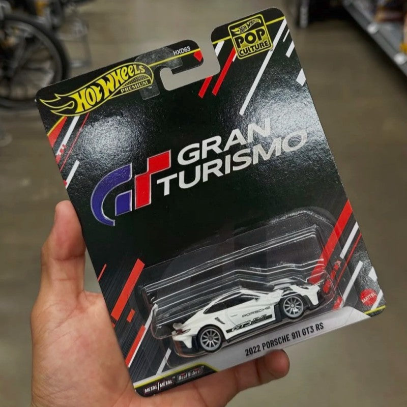 Hot Wheels Original HXD63 Pop Culture Iron Bottom Borracha Pneu Liga Carro Modelo PORSCHE 911 GT3 1/64 Modelo de Carro Diecast