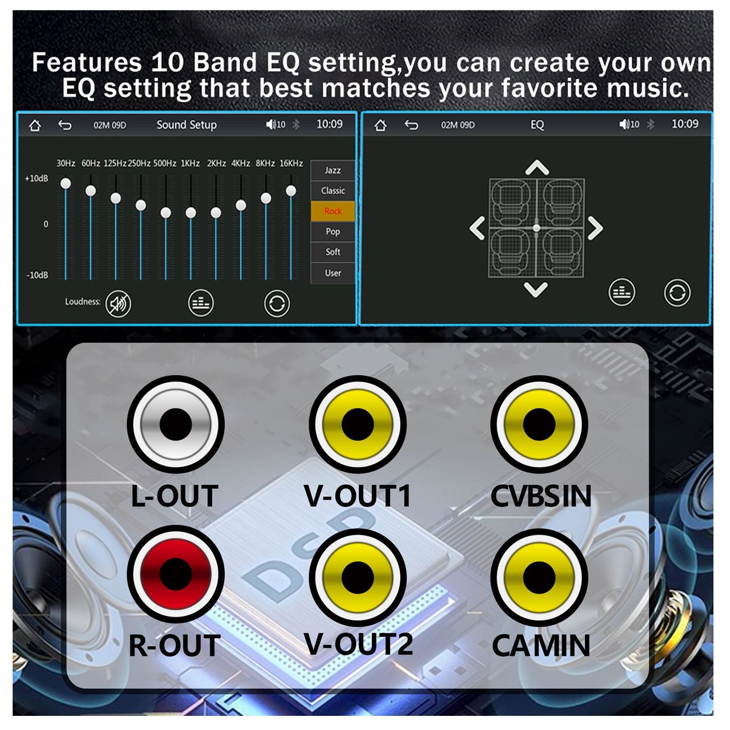 Leadfan 7 polegadas Tela Touchscreen Som Automotivo 2 Din CarPlay Android Auto Player de Vídeo para Carro com Câmera de Painel e Câmera de Ré BT FM 2USB