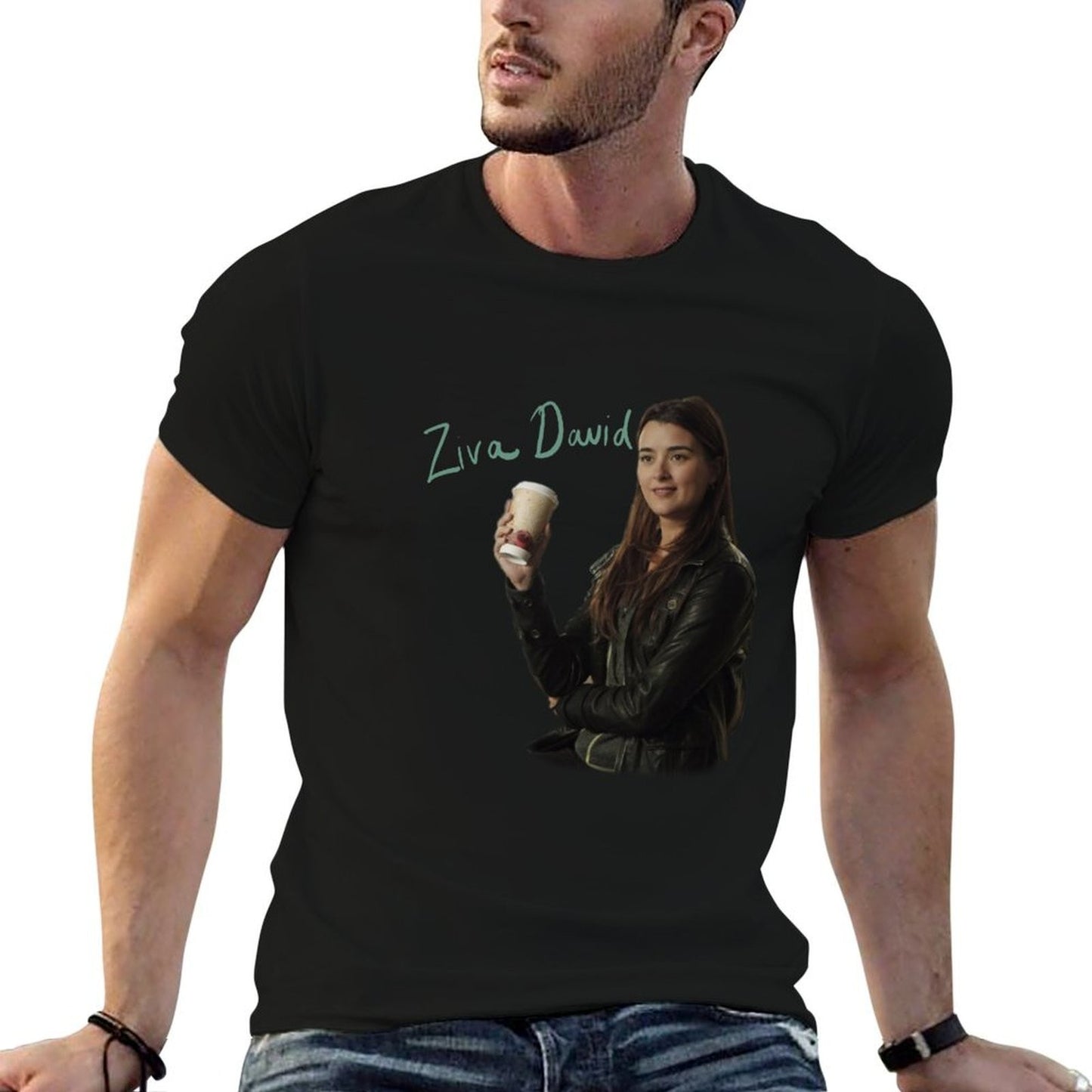 Ziva David T-Shirt t shirt man luxury funny t shirts man black cotton t-shirt plain for man package T-Shirt