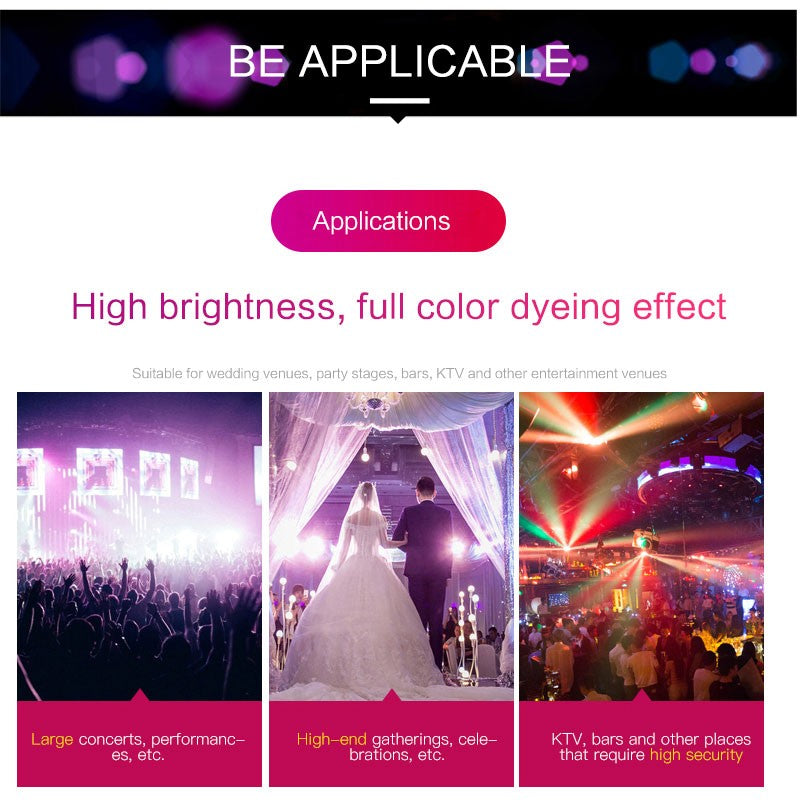 150W RGBW 4-in-1 6 Arm Moving Head Dye Bee Eye Effect Light DMX512 Remote Control DJ Disco Bar Birthday Party Christmas Stage