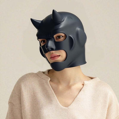 Sexy Women's Full Face Mask, Cat Ear Latex Mask, Halloween Cosplay Prop & Masquerade Costume Headpiece