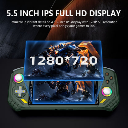 RG52 Mini Retro Handheld Game Console EmuELEC System 22000+ Games WIFI 5.5 Inch IPS Screen Video Player Game Console Boy Gifts