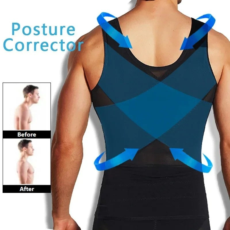 Men Fitness Clothes Compression Sports Vest Tight Base Layer Sleeveless Shirt Mesh Tops Singlet Sweatshirt Sportswear Activewear