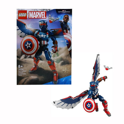 Lego Marvel Série 76296 Novo Capitão América Modelo Infantil Educacional Montado Bloco de Construção Brinquedo de Presente