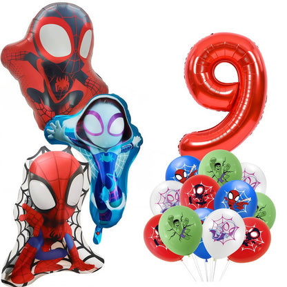 Spidey Giant Balloons Red Spider Aluminum Foil Balloon Superhero Birthday Party Decoration Party Photo Props Baby Shower Globos