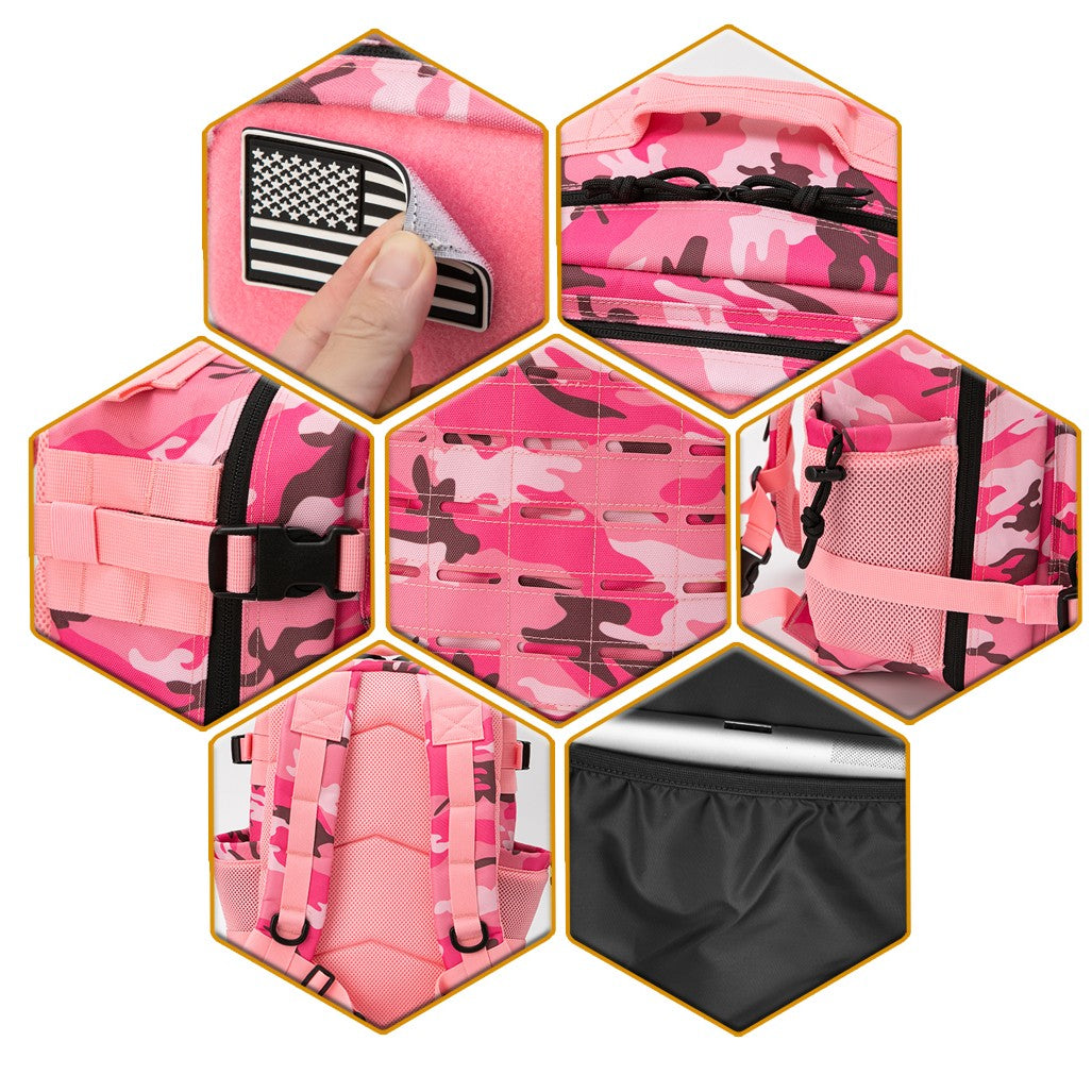 25L/45L Tactical Backpack for Women/men Laser Cut Molle survival Daypack School Bag Gym Rucksack with Dual Cup Holder