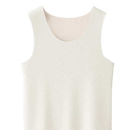 Comfortable Bamboo Fiber Thermal T Shirt Men Tank Top Wool High Quality Seamless Undershirt Winter Men's Warm Fleece Underwear