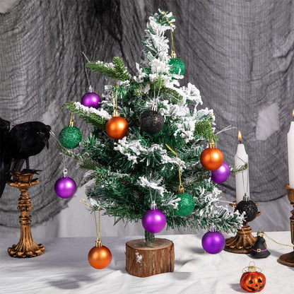 Hallowmas Decoration Balls Christmas Tree Hanging Ornaments Halloween Shiny Ball Festival Family Party Decorations