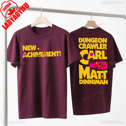 New Achievement Dungeon Crawler Carl Shirt Gift for Reader Fantasy Science Fiction Book Lover Donut Fan Tops Bookish Tees