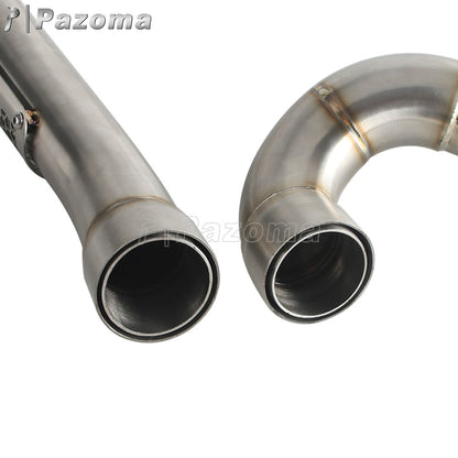 Pazoma 2-in-1 Exhaust Muffler Motorcycle Stepped Exhausts System For Harley Dyna Low Rider Street Fat Bob Super Wide Glide 06-17