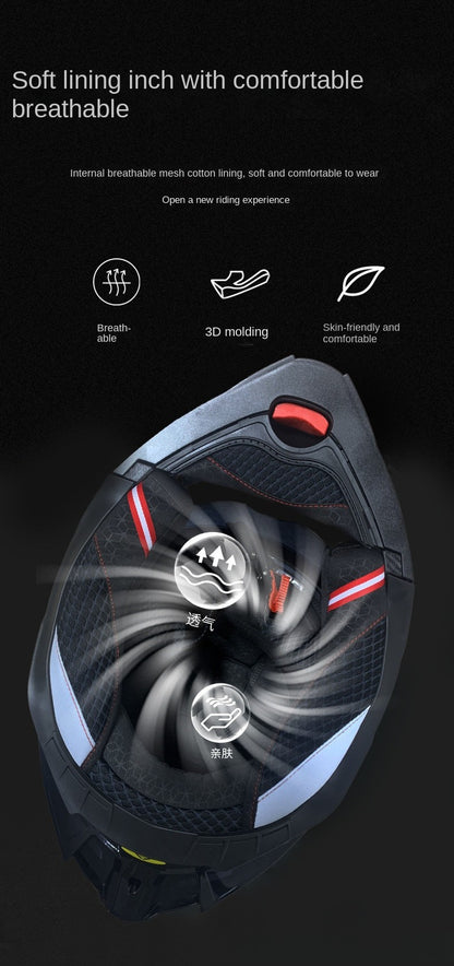 Capacete Articulado de Moto com Bluetooth Lente Dupla Off-road Capacete de Corrida Cascos para Moto Capacete de Moto Aprovado pelo DOT Para BMW
