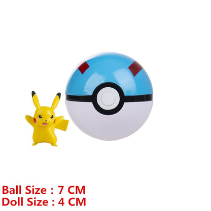 Pokémon Pokeball Com Desenhos Animados Filme Anime Figura Pikachu Charmander Eevee Squirtle Vulpix Qualidade Pet Action Model Brinquedos Presentes